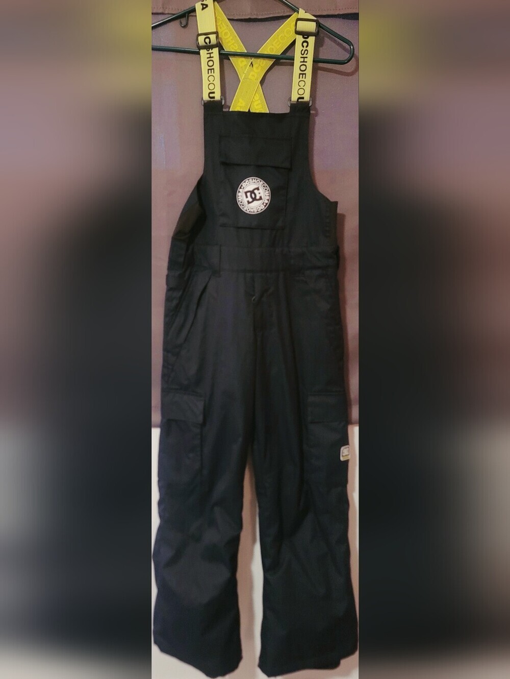 DC Snowboarding Roadblock Bib Kids Snowboard Pants Sz 12/L
